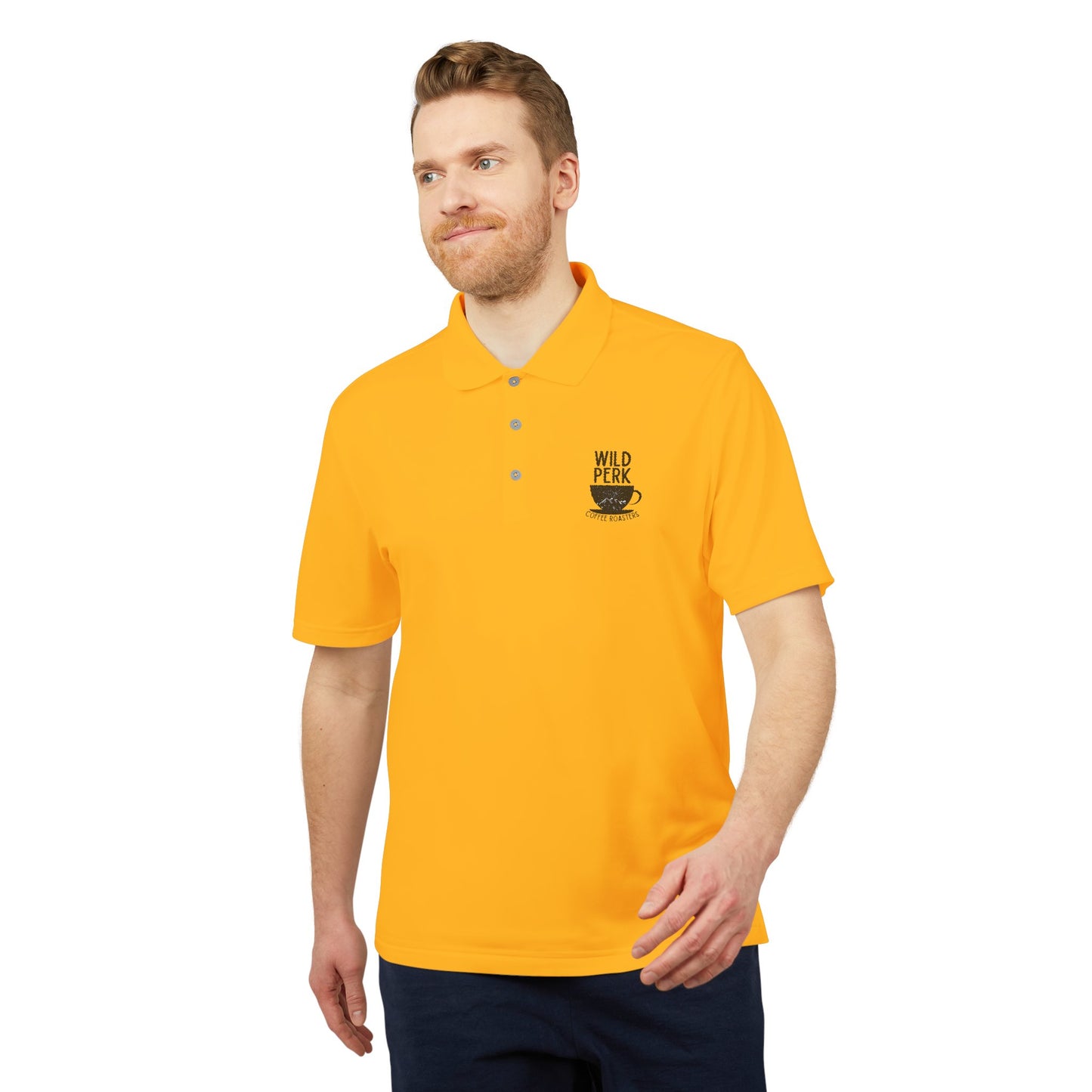Wild Perk - Adidas Unisex Performance Polo (Black Embroidery)