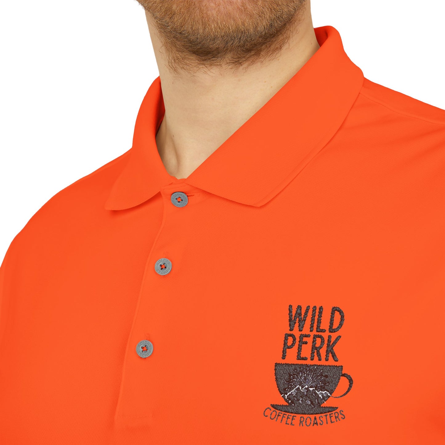 Wild Perk - Adidas Unisex Performance Polo (Black Embroidery)