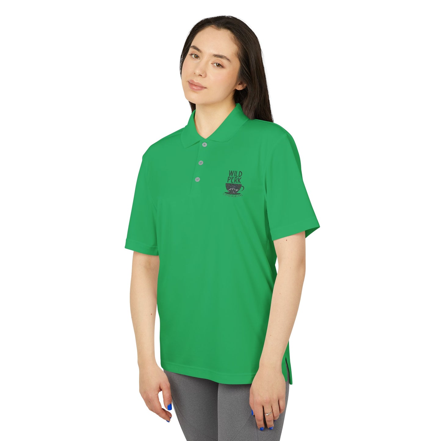 Wild Perk - Adidas Unisex Performance Polo (Black Embroidery)