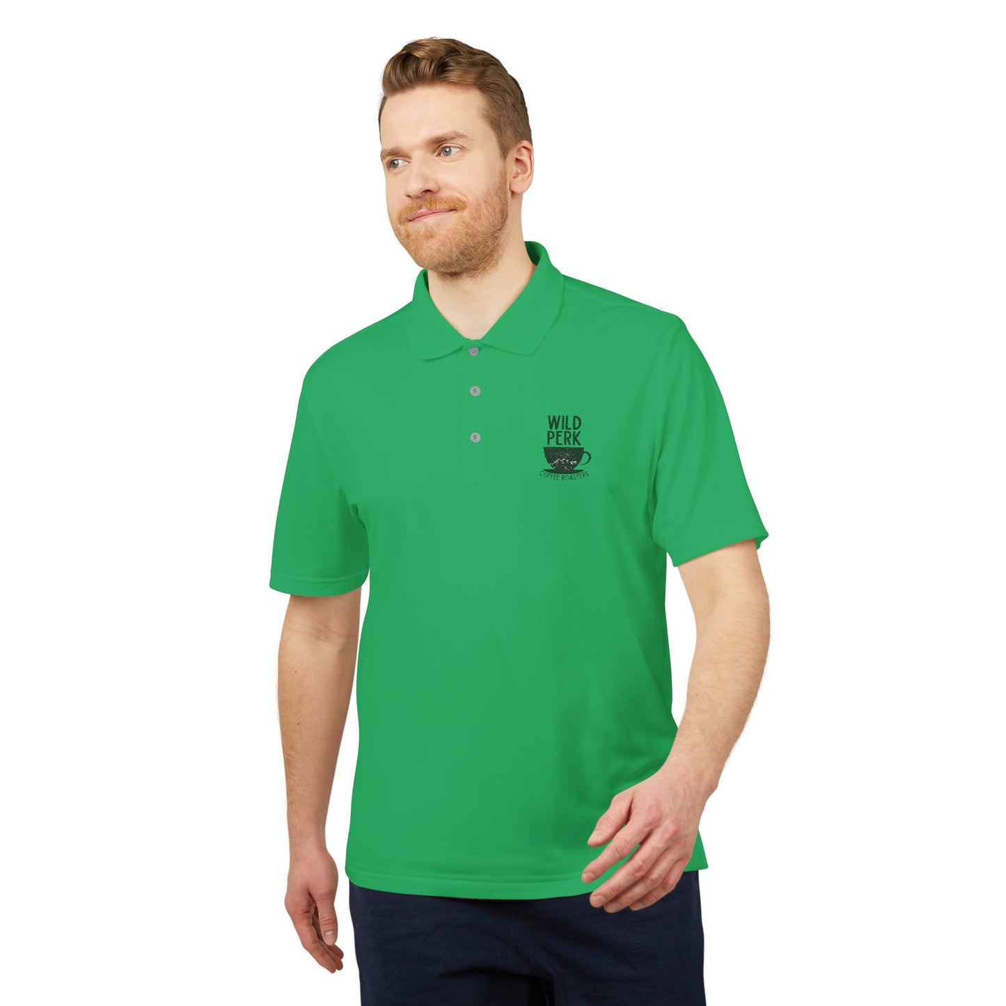 Wild Perk - Adidas Unisex Performance Polo (Black Embroidery)