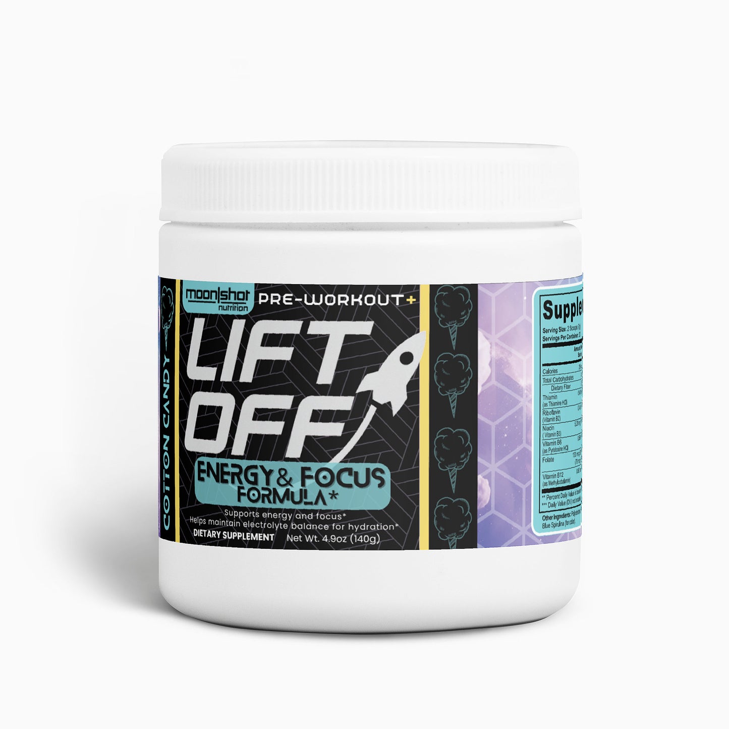 Moon|Shot Nutrition Lift Off | Pre-Workout+ (Cotton Candy)