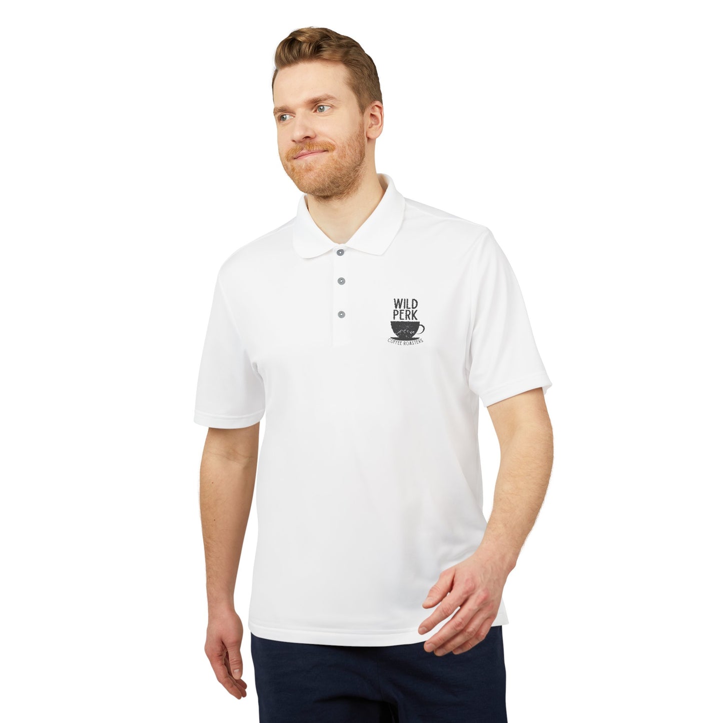 Wild Perk - Adidas Unisex Performance Polo (Black Embroidery)