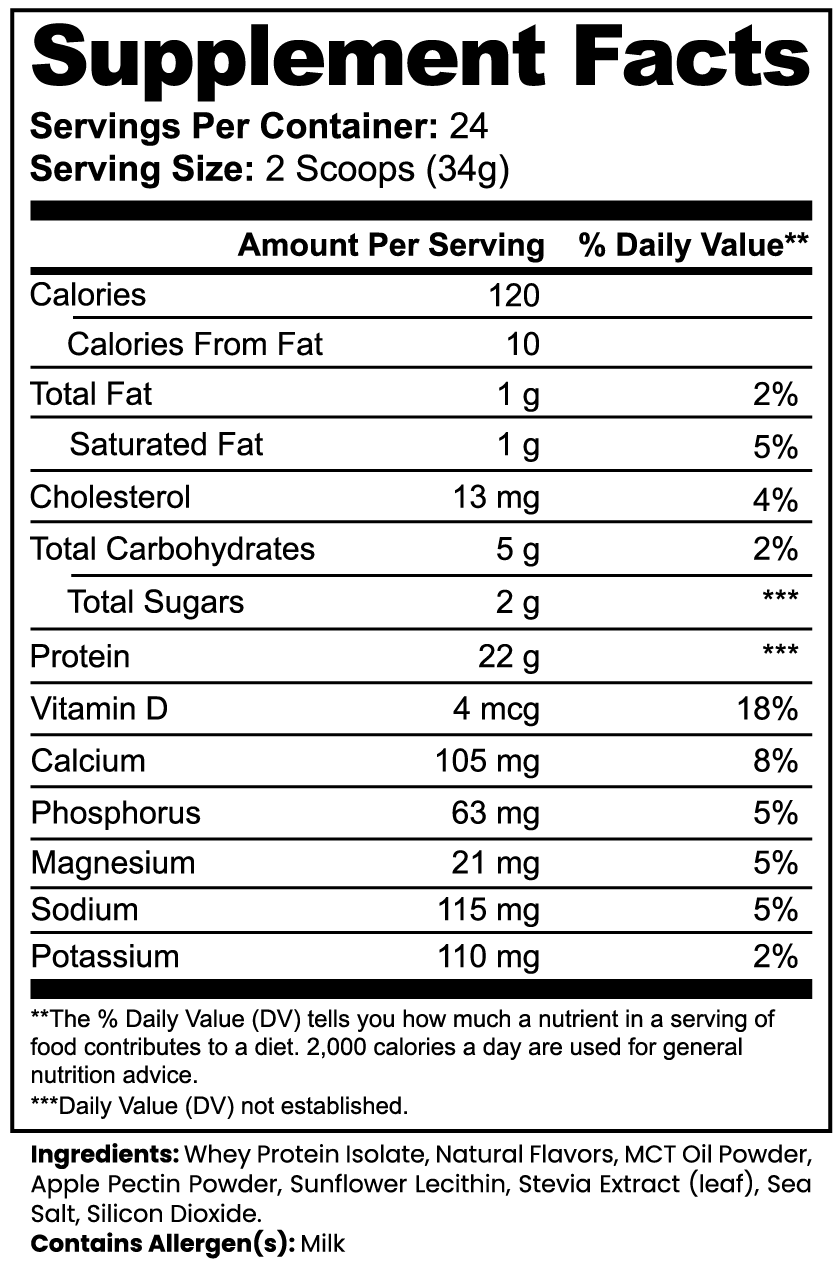 Moon|Shot Nutrition Advanced 100% Whey Protein Isolate (Vanilla)