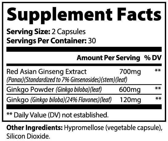 Moon|Shot Nutrition - Ginkgo Biloba + Ginseng