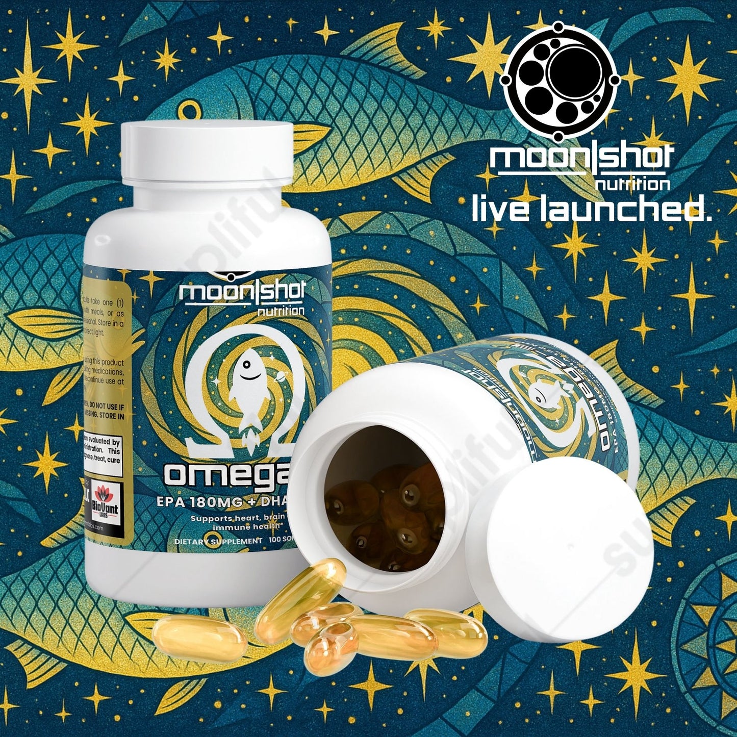 Moon|Shot Nutrition - Omega-3 EPA 180mg + DHA 120mg