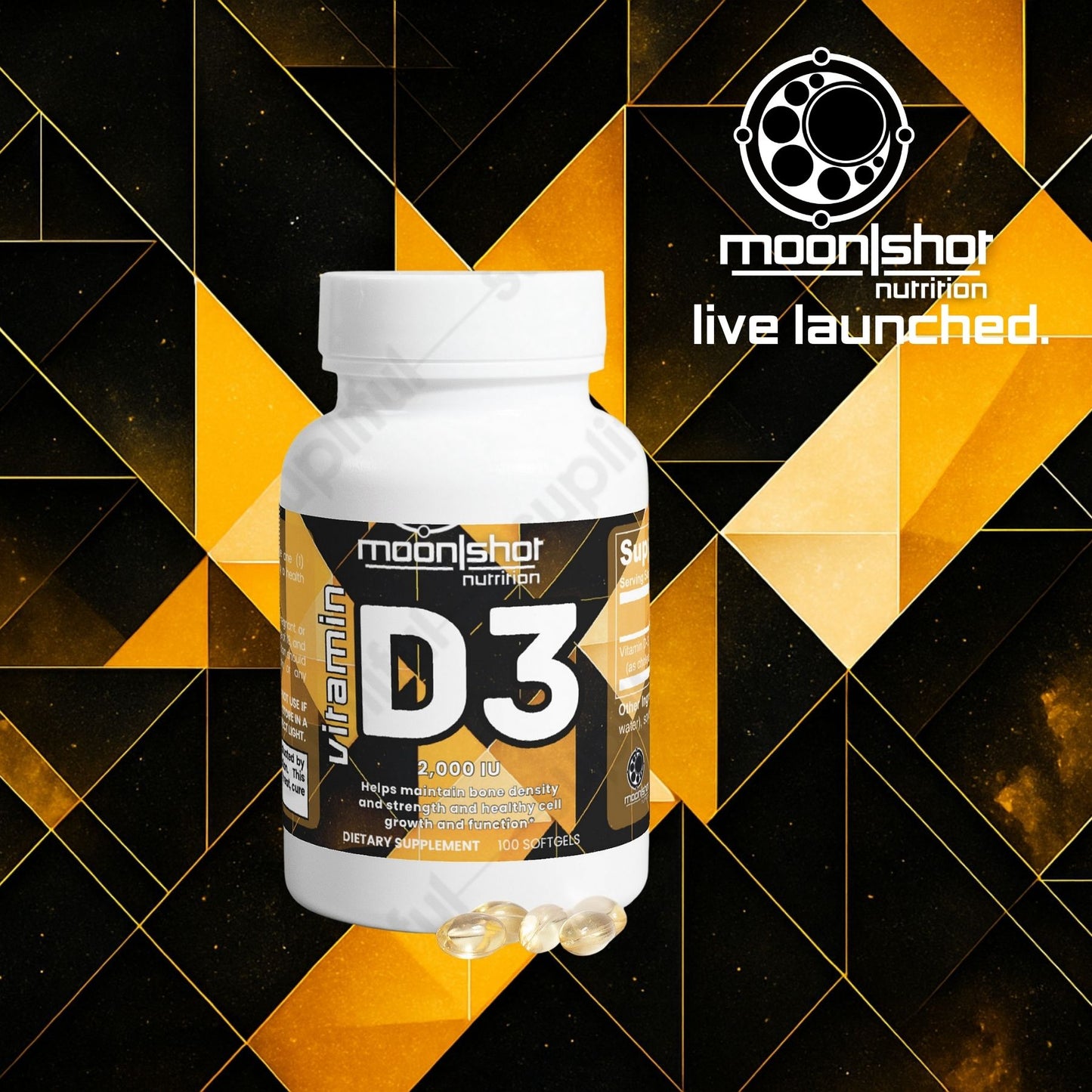 Moon|Shot Nutrition - Vitamin D3 2,000 IU