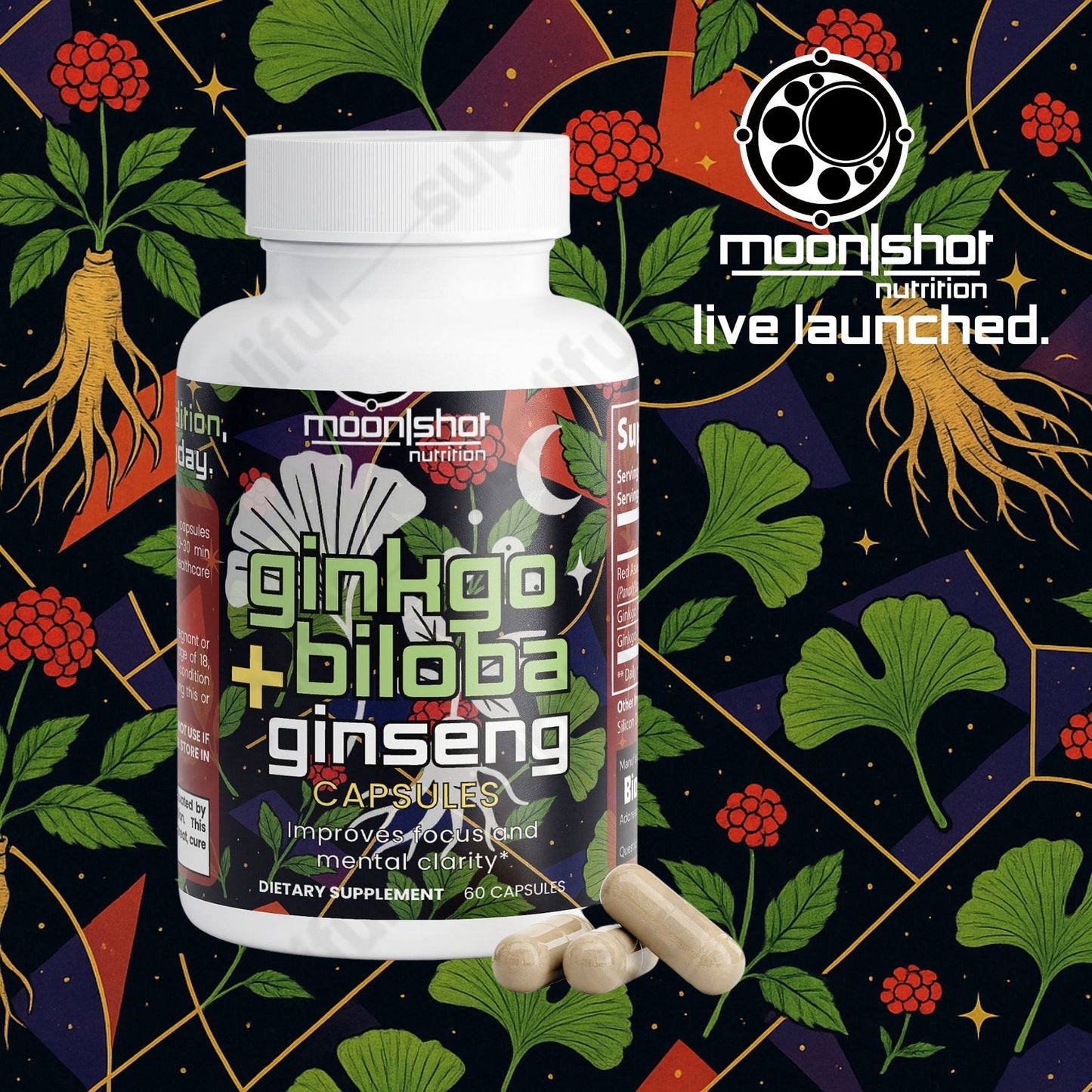Moon|Shot Nutrition - Ginkgo Biloba + Ginseng