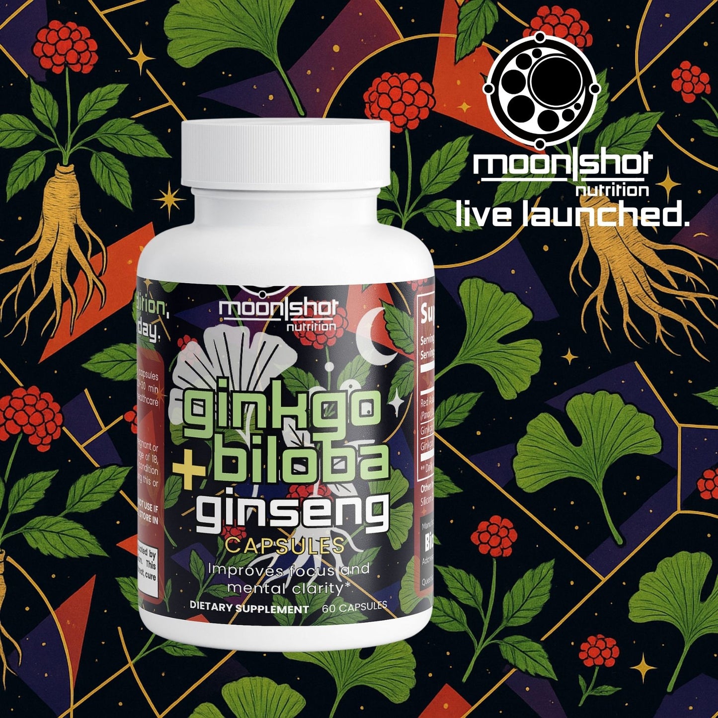 Moon|Shot Nutrition - Ginkgo Biloba + Ginseng