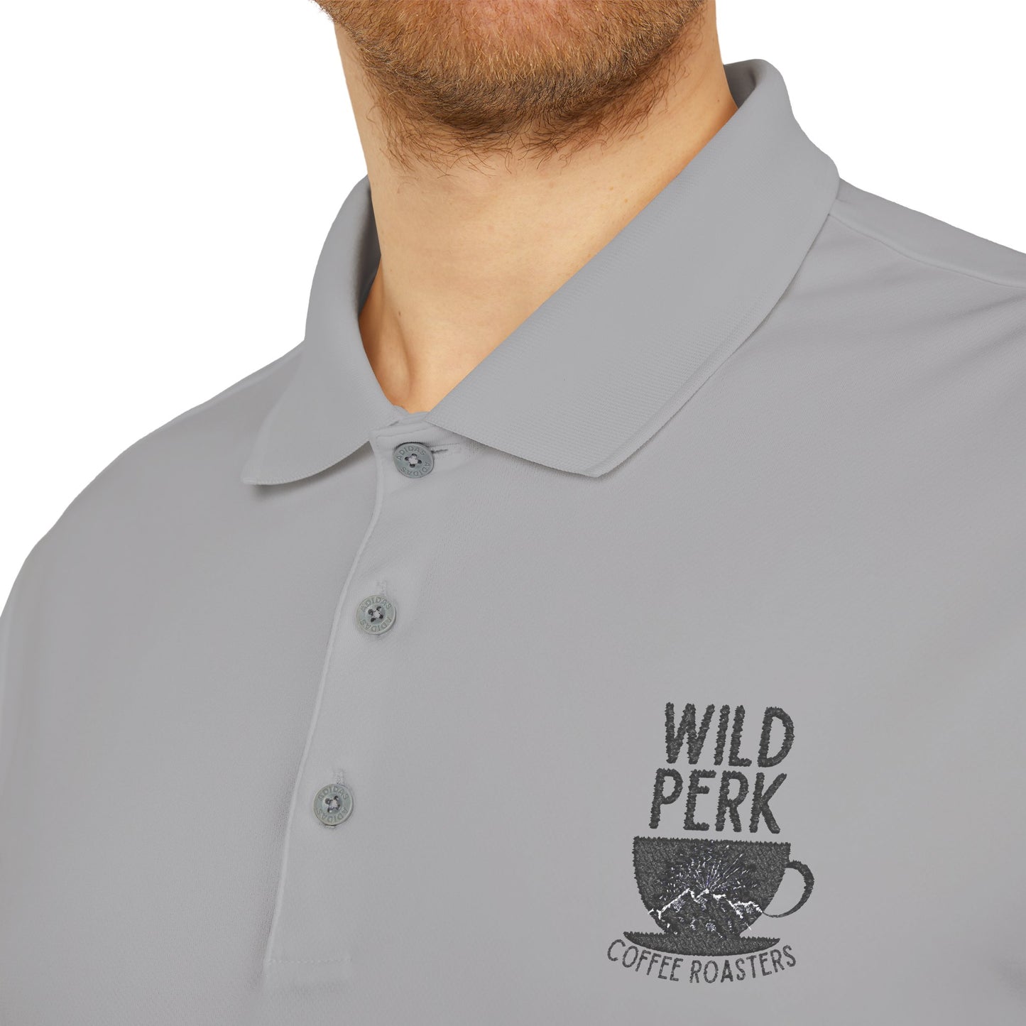 Wild Perk - Adidas Unisex Performance Polo (Black Embroidery)