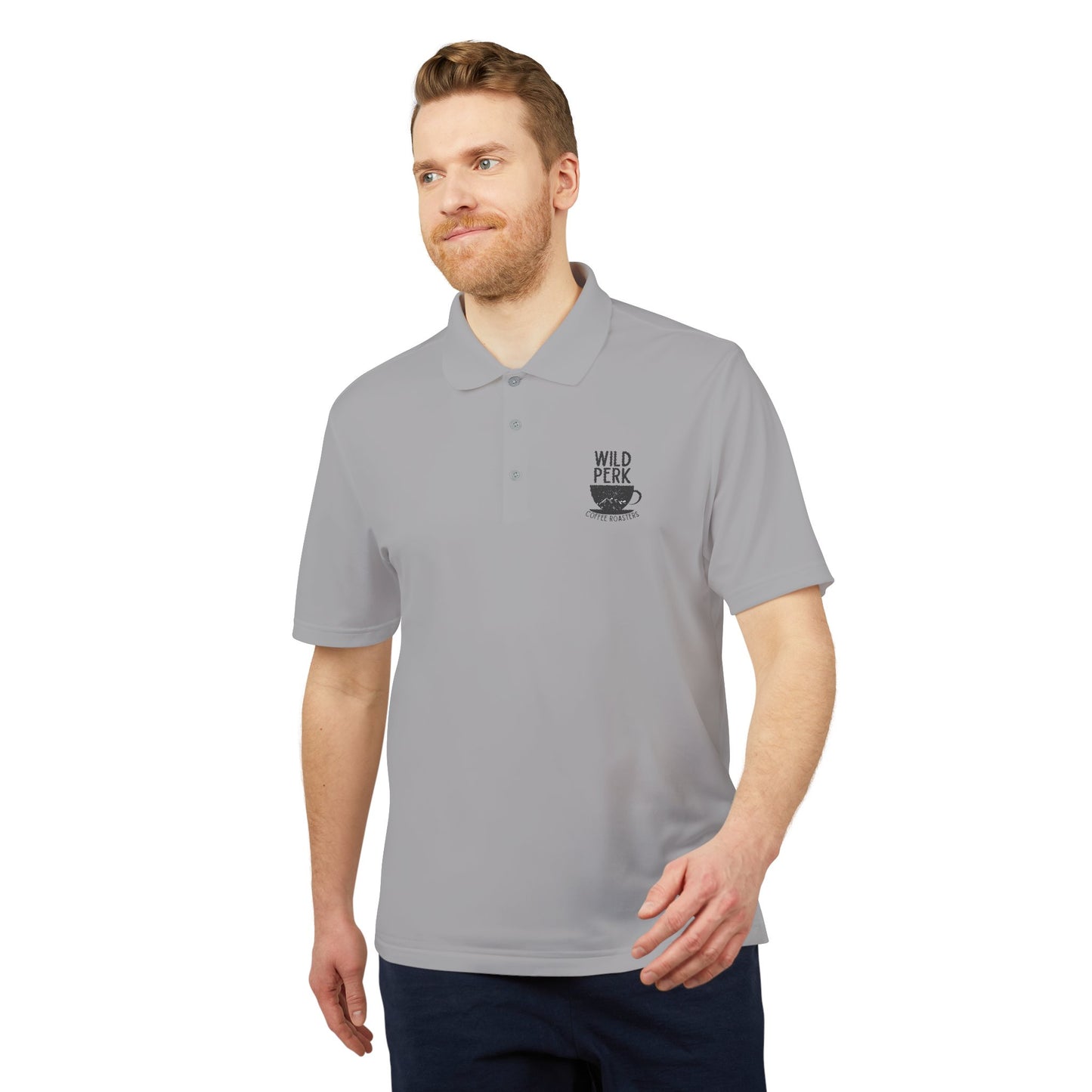 Wild Perk - Adidas Unisex Performance Polo (Black Embroidery)