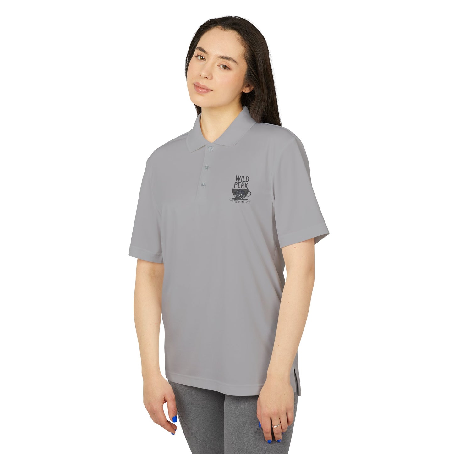 Wild Perk - Adidas Unisex Performance Polo (Black Embroidery)