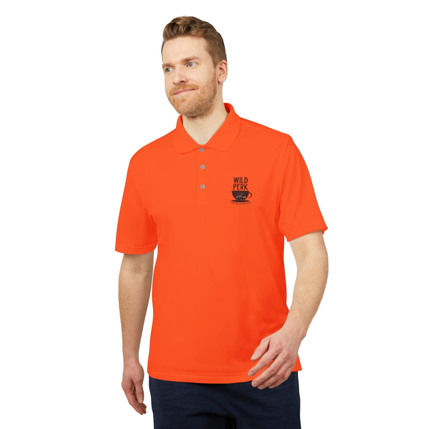 Wild Perk - Adidas Unisex Performance Polo (Black Embroidery)