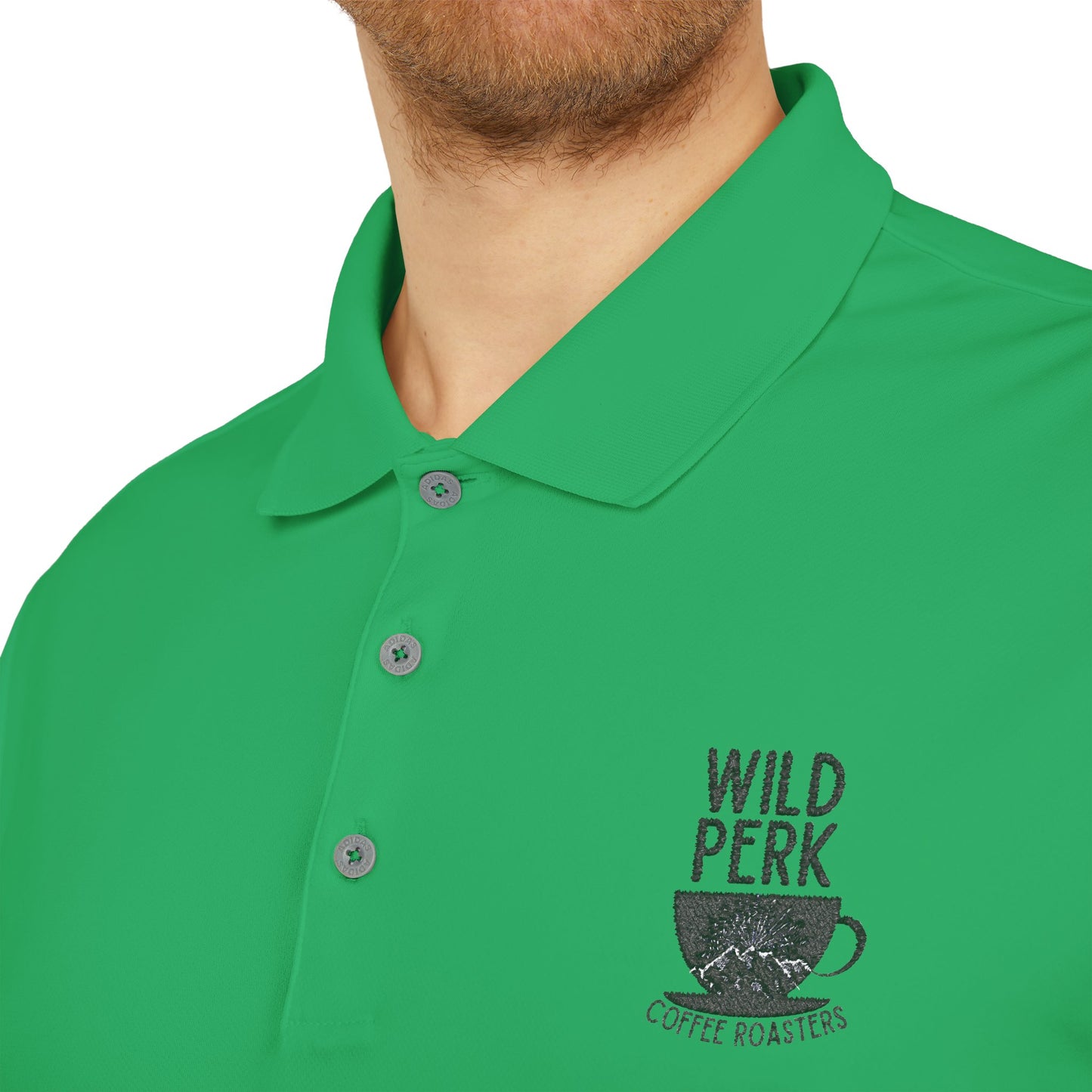 Wild Perk - Adidas Unisex Performance Polo (Black Embroidery)