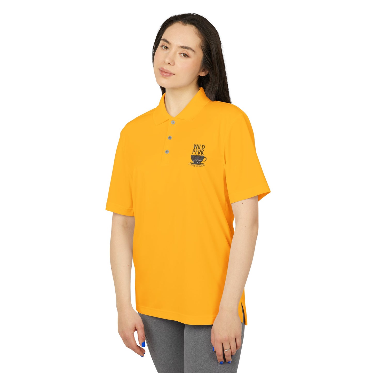 Wild Perk - Adidas Unisex Performance Polo (Black Embroidery)