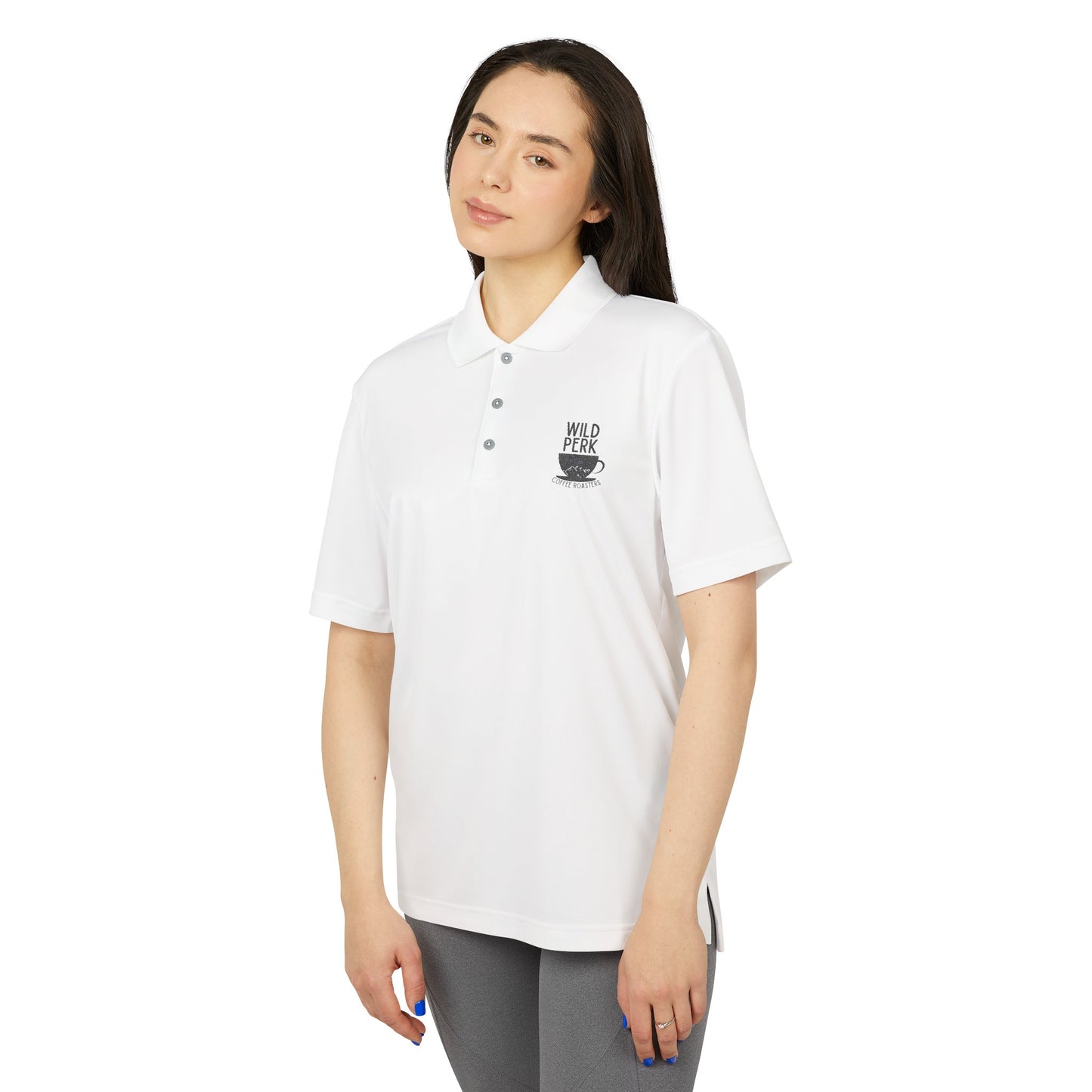 Wild Perk - Adidas Unisex Performance Polo (Black Embroidery)