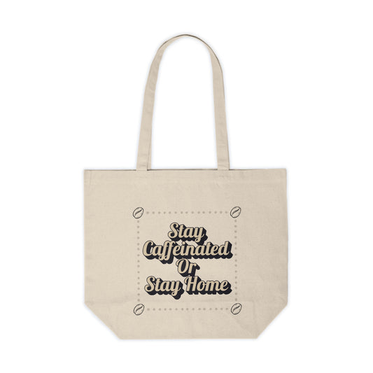 Wild Perk - Canvas Shopping Tote - Stay Caff'd Up