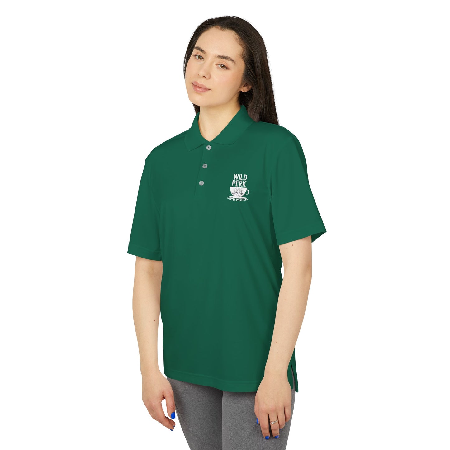 Wild Perk - Adidas Unisex Performance Polo (White Embroidery)