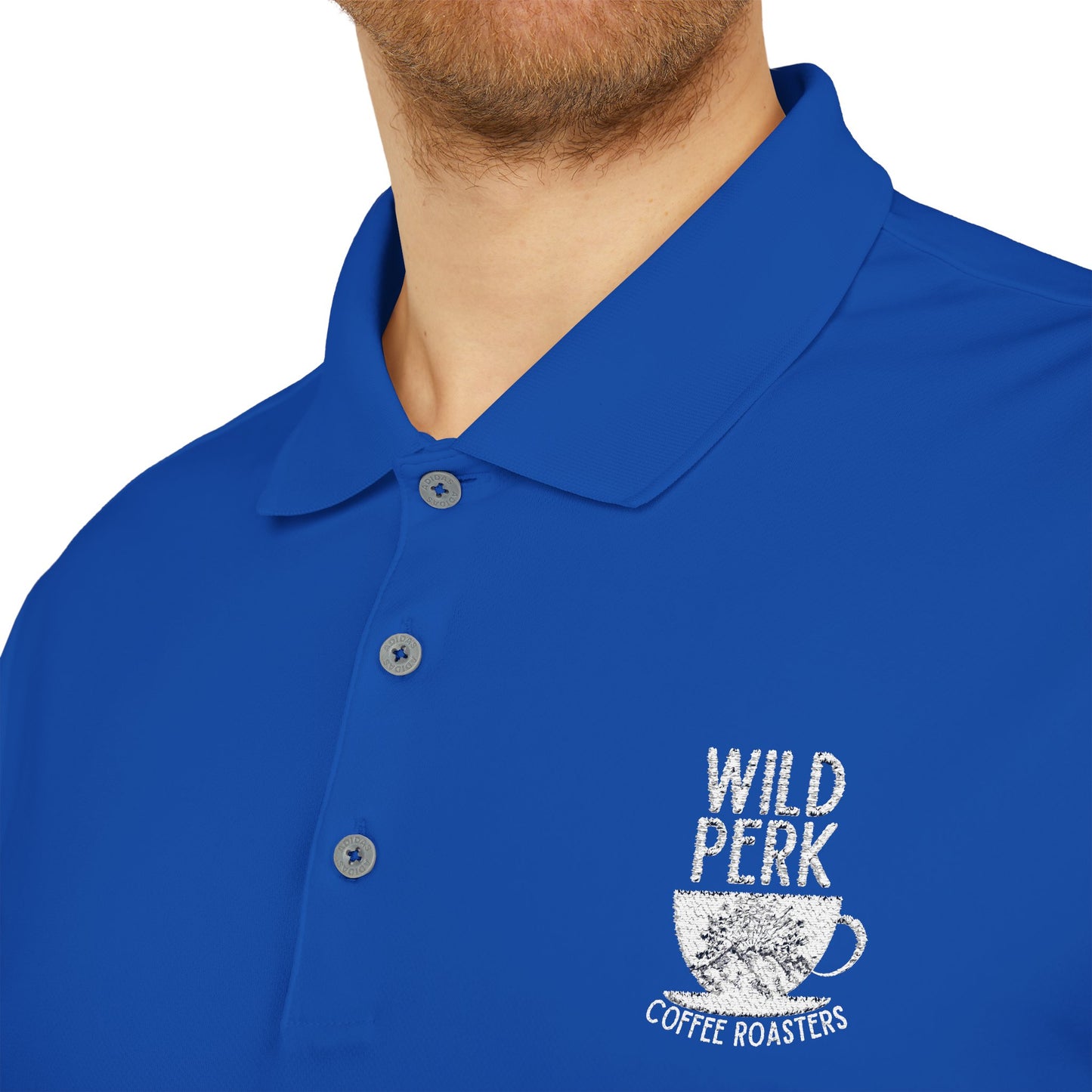 Wild Perk - Adidas Unisex Performance Polo (White Embroidery)