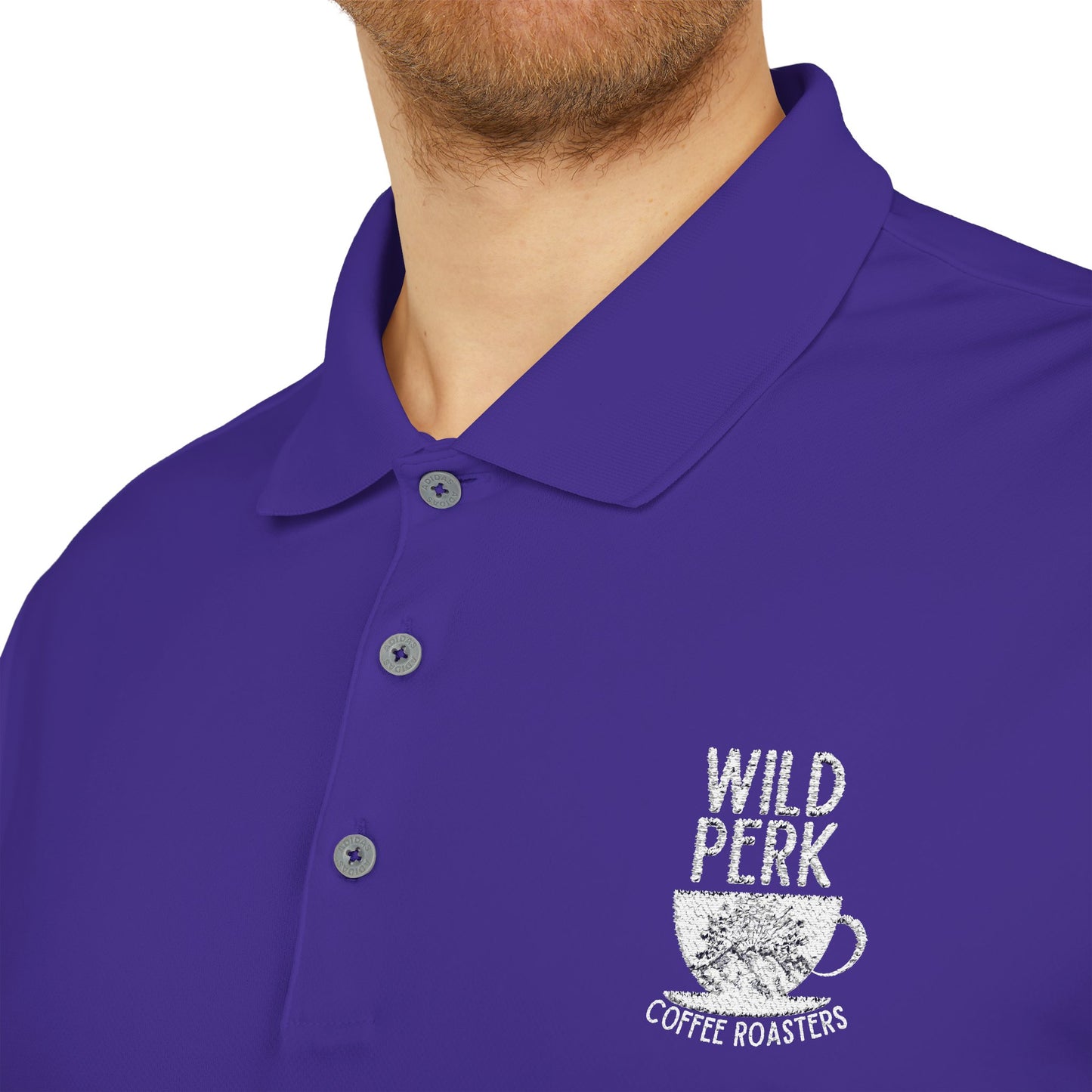 Wild Perk - Adidas Unisex Performance Polo (White Embroidery)