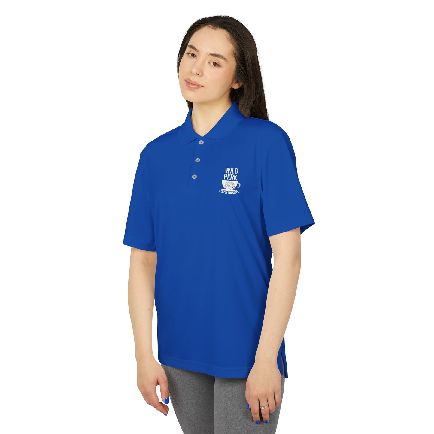 Wild Perk - Adidas Unisex Performance Polo (White Embroidery)