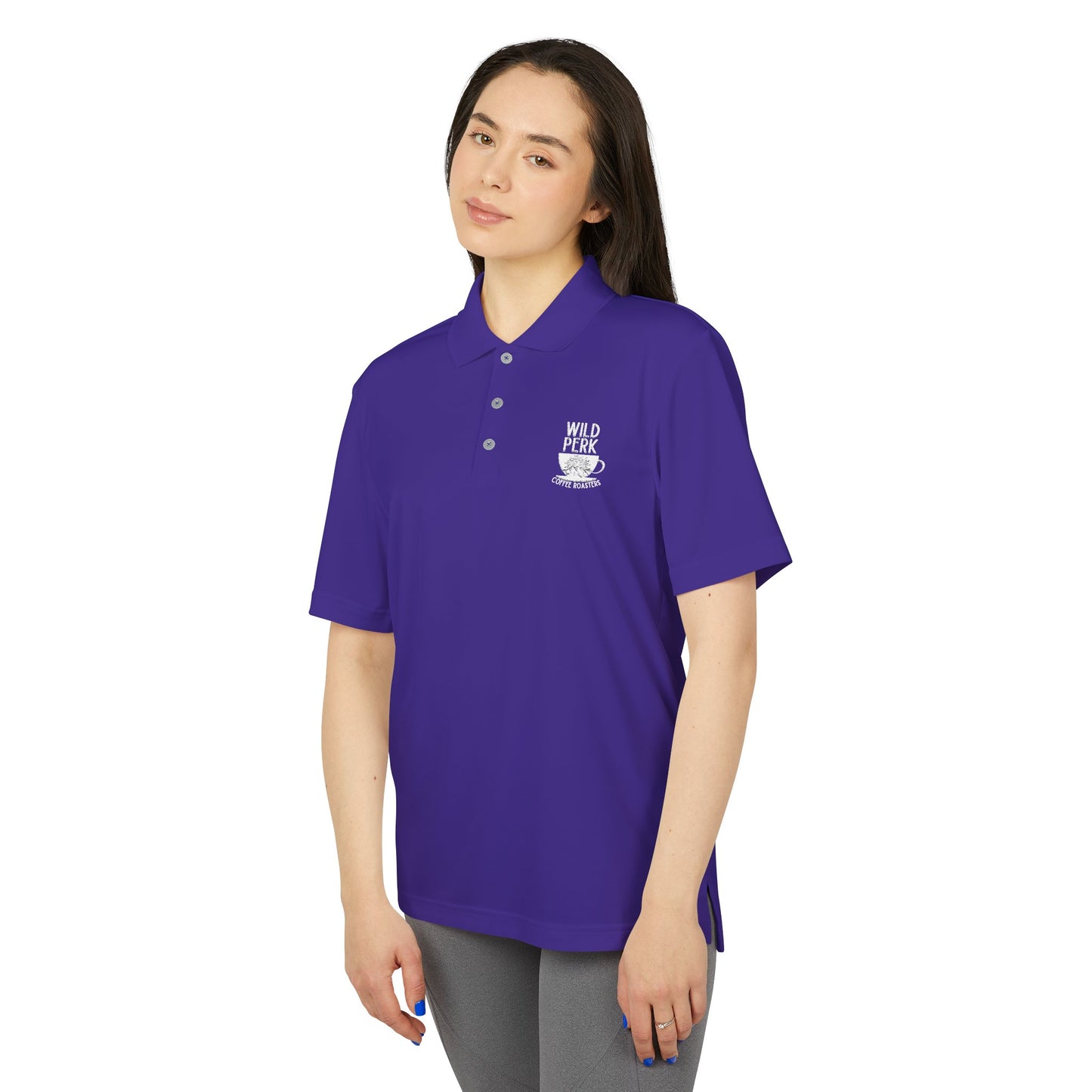 Wild Perk - Adidas Unisex Performance Polo (White Embroidery)