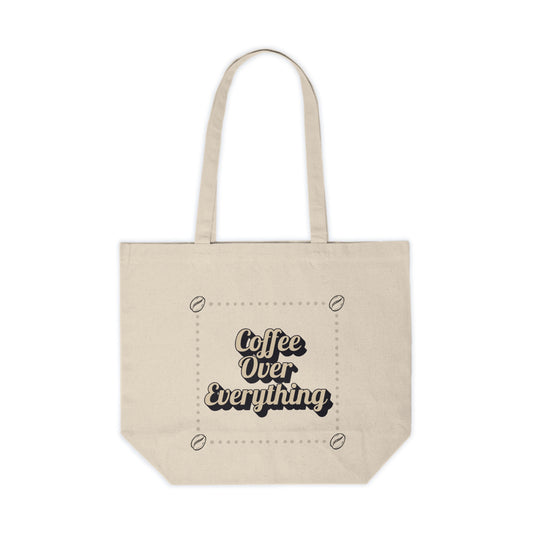 Wild Perk - Canvas Shopping Tote - Coffee Over Everything
