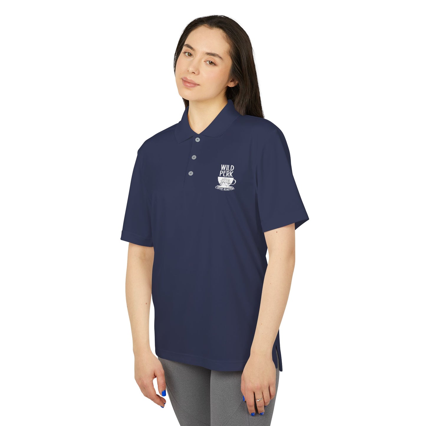 Wild Perk - Adidas Unisex Performance Polo (White Embroidery)
