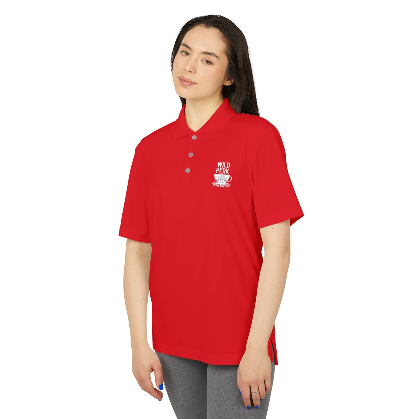 Wild Perk - Adidas Unisex Performance Polo (White Embroidery)