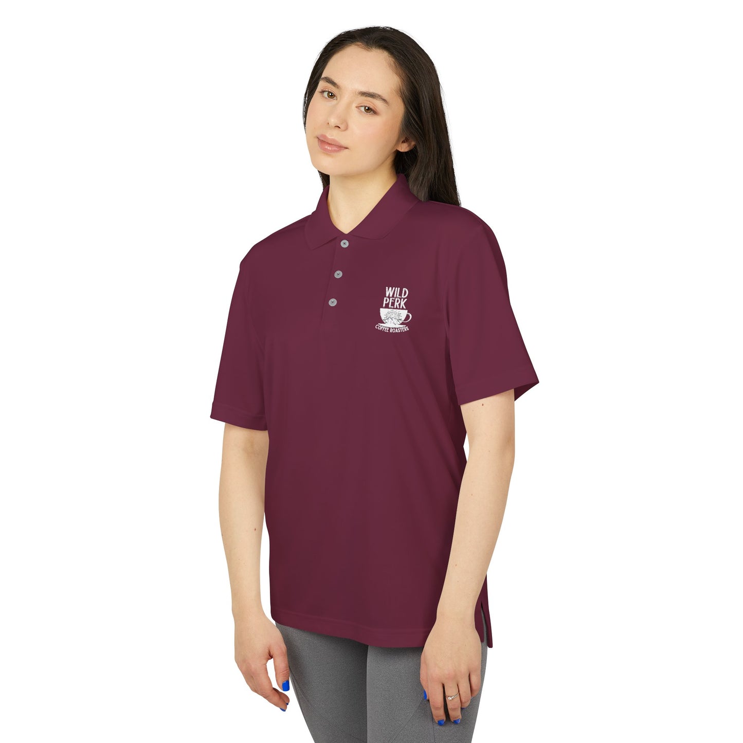 Wild Perk - Adidas Unisex Performance Polo (White Embroidery)
