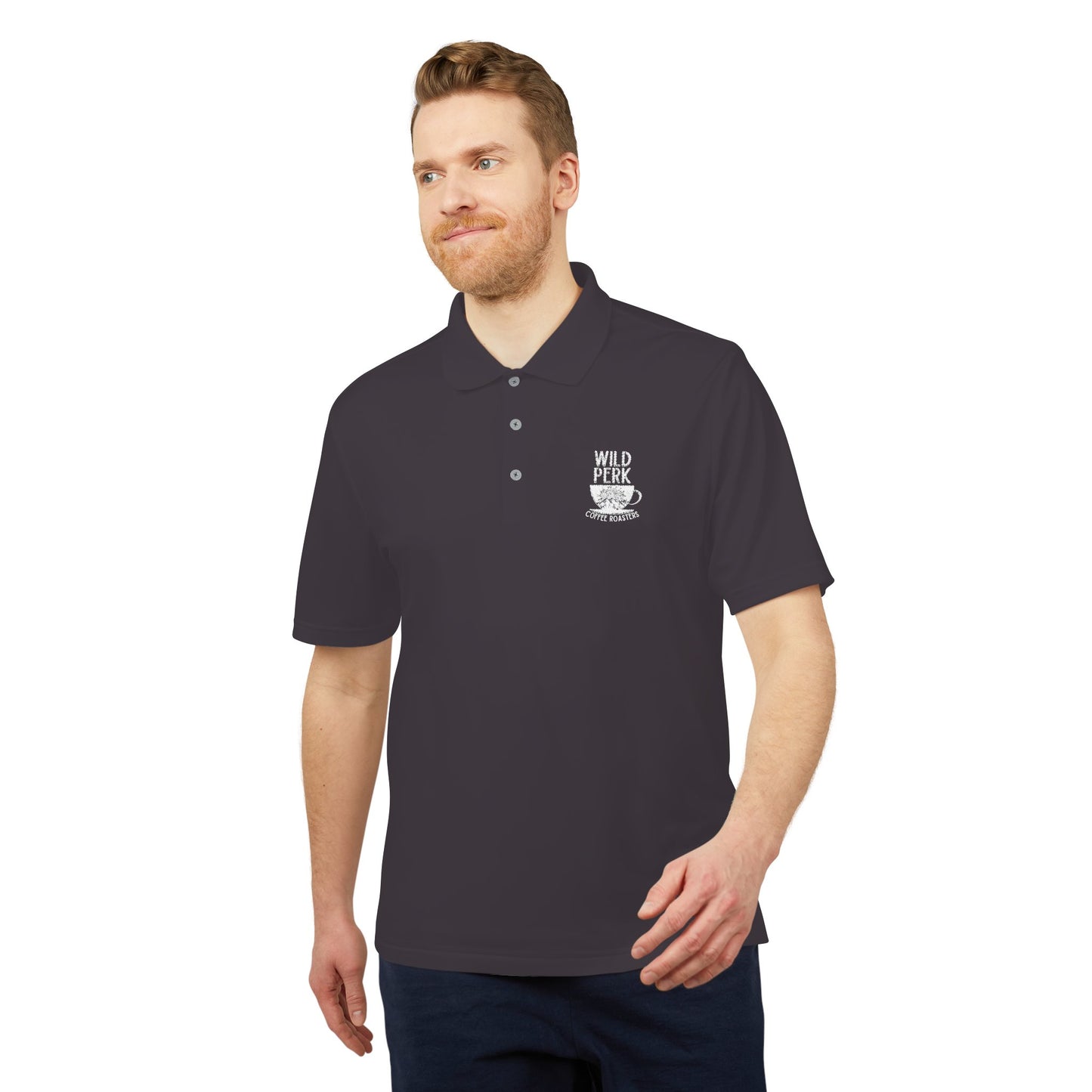 Wild Perk - Adidas Unisex Performance Polo (White Embroidery)