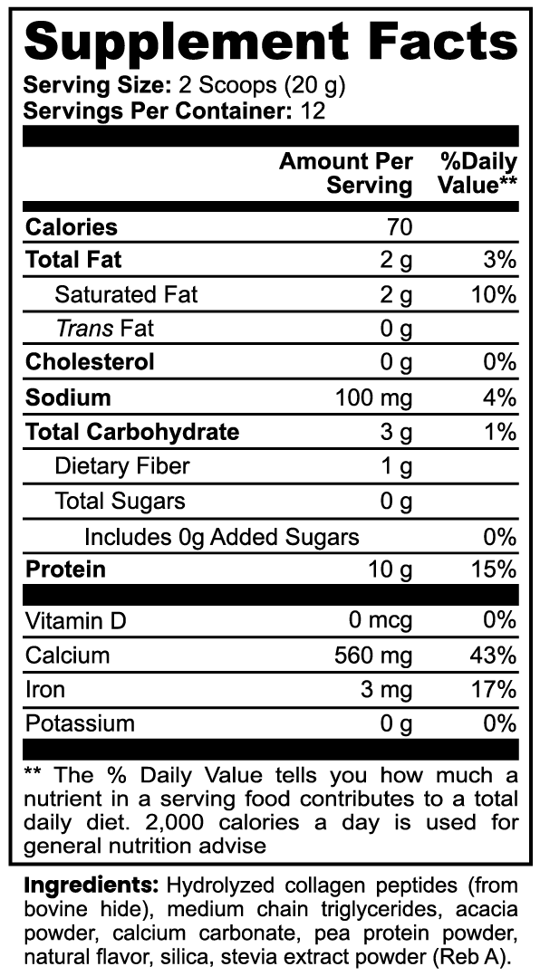 Moon|Shot Nutrition - Grass-Fed Collagen Creamer (Vanilla)