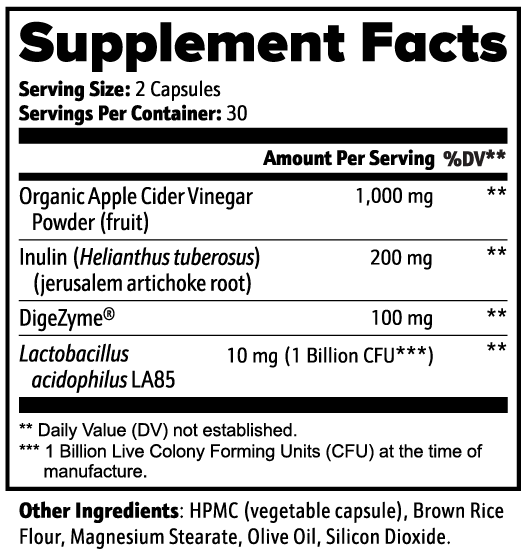 Moon|Shot Nutrition - Apple Cider Vinegar Capsules
