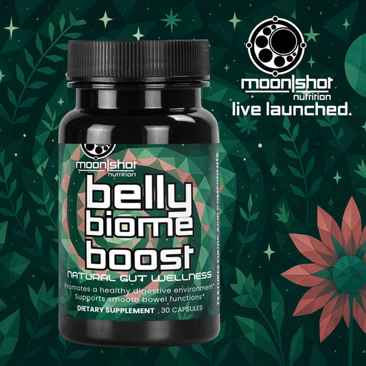 Moon|Shot Nutrition Belly Biome Boost - Natural Gut Wellness Capsules