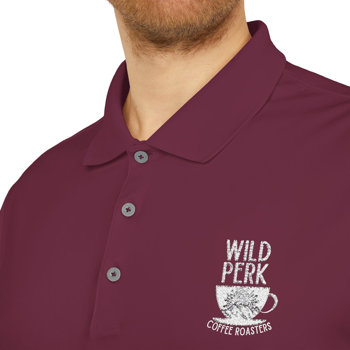 Wild Perk - Adidas Unisex Performance Polo (White Embroidery)
