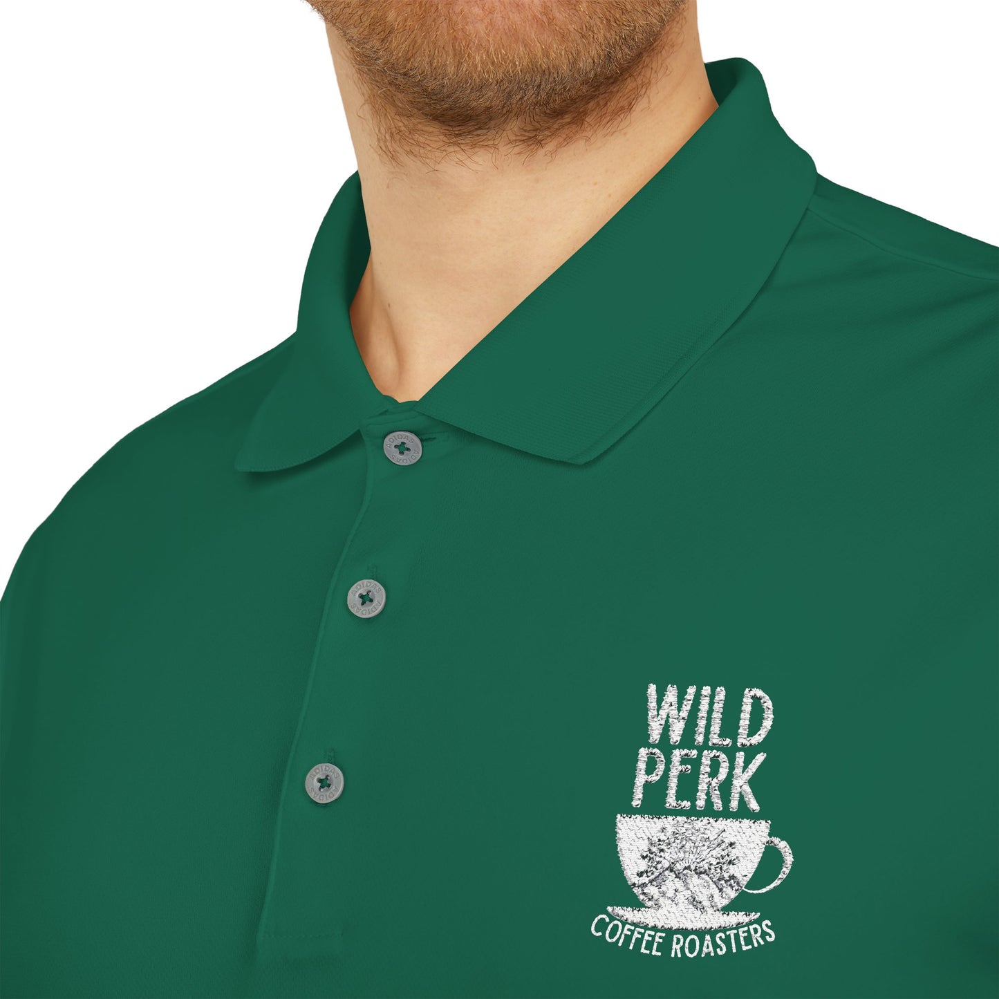 Wild Perk - Adidas Unisex Performance Polo (White Embroidery)