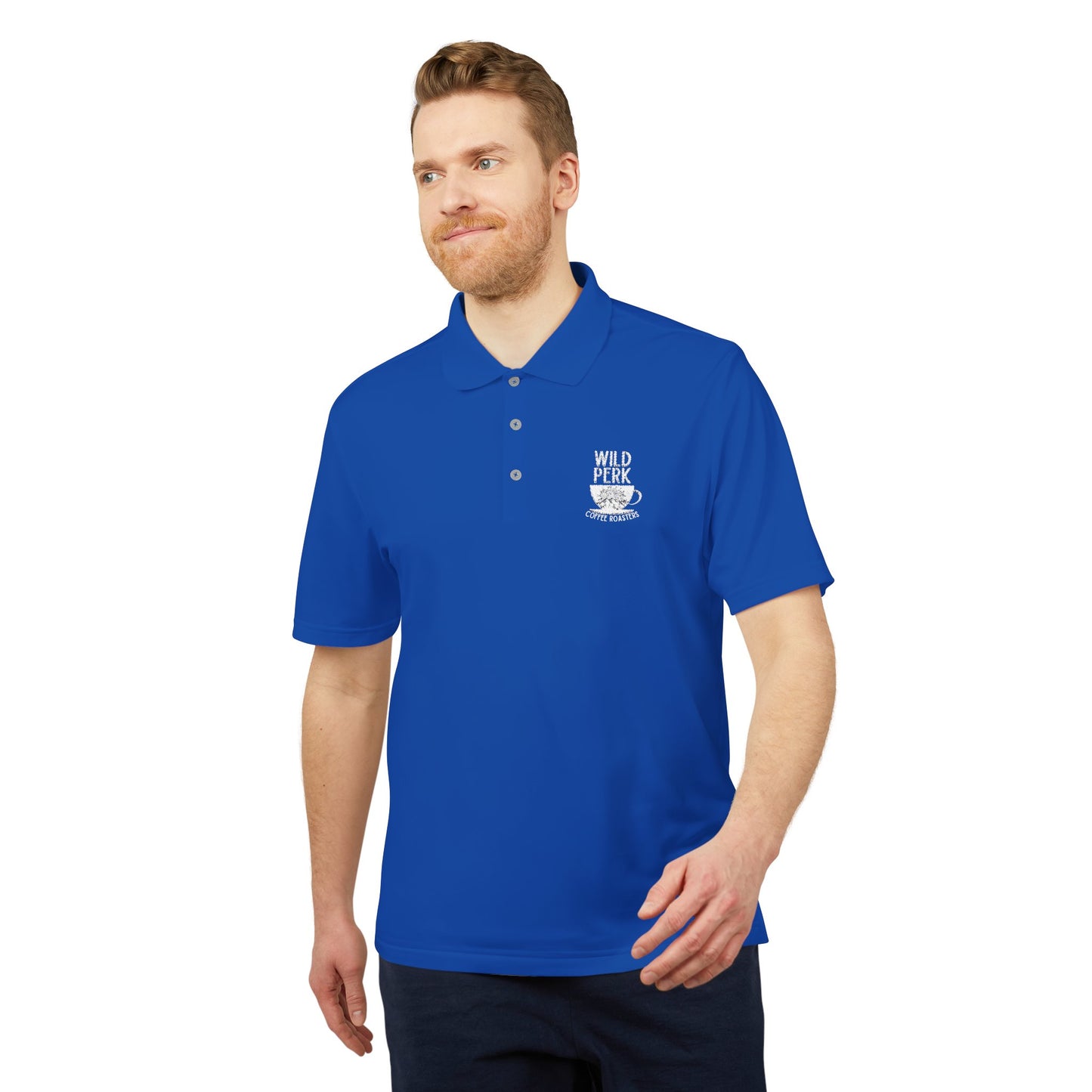 Wild Perk - Adidas Unisex Performance Polo (White Embroidery)