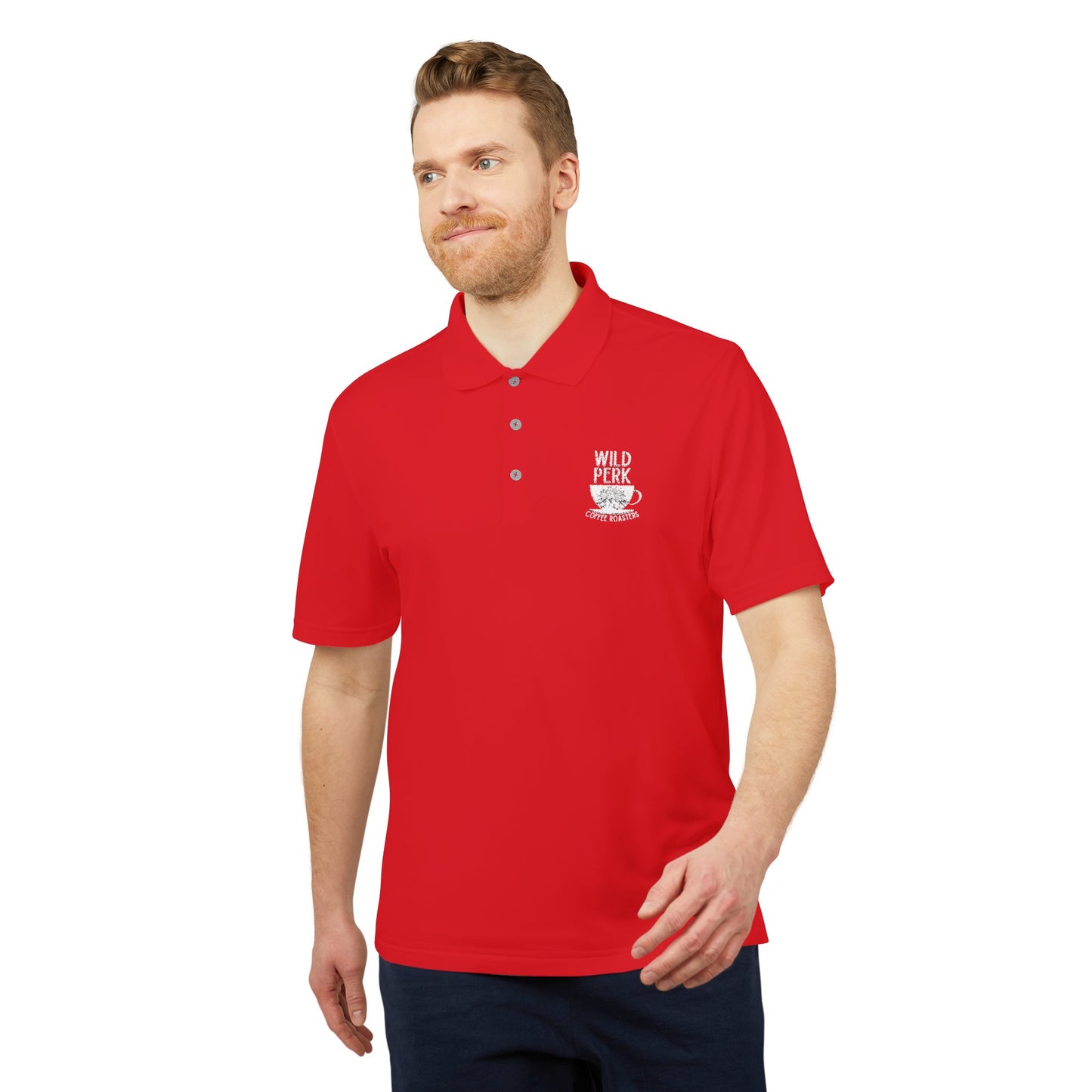 Wild Perk - Adidas Unisex Performance Polo (White Embroidery)
