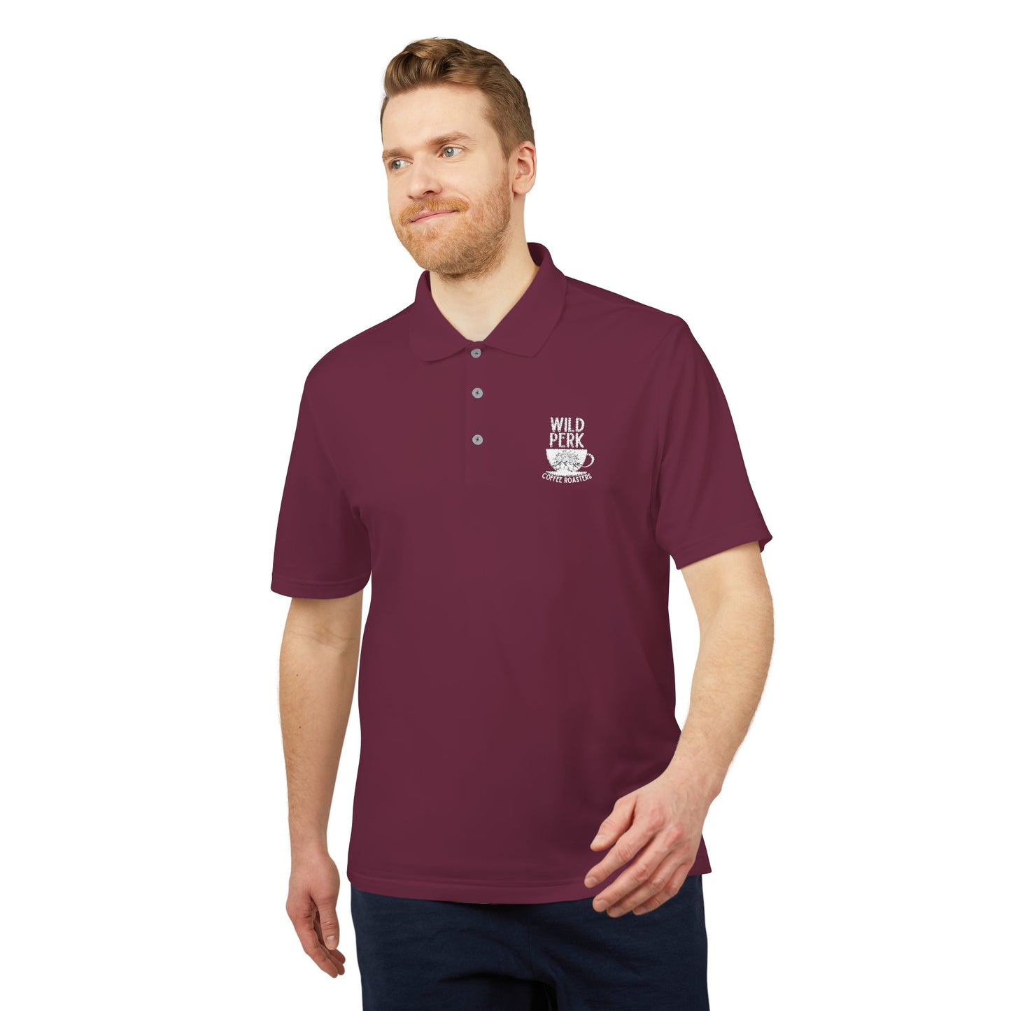 Wild Perk - Adidas Unisex Performance Polo (White Embroidery)