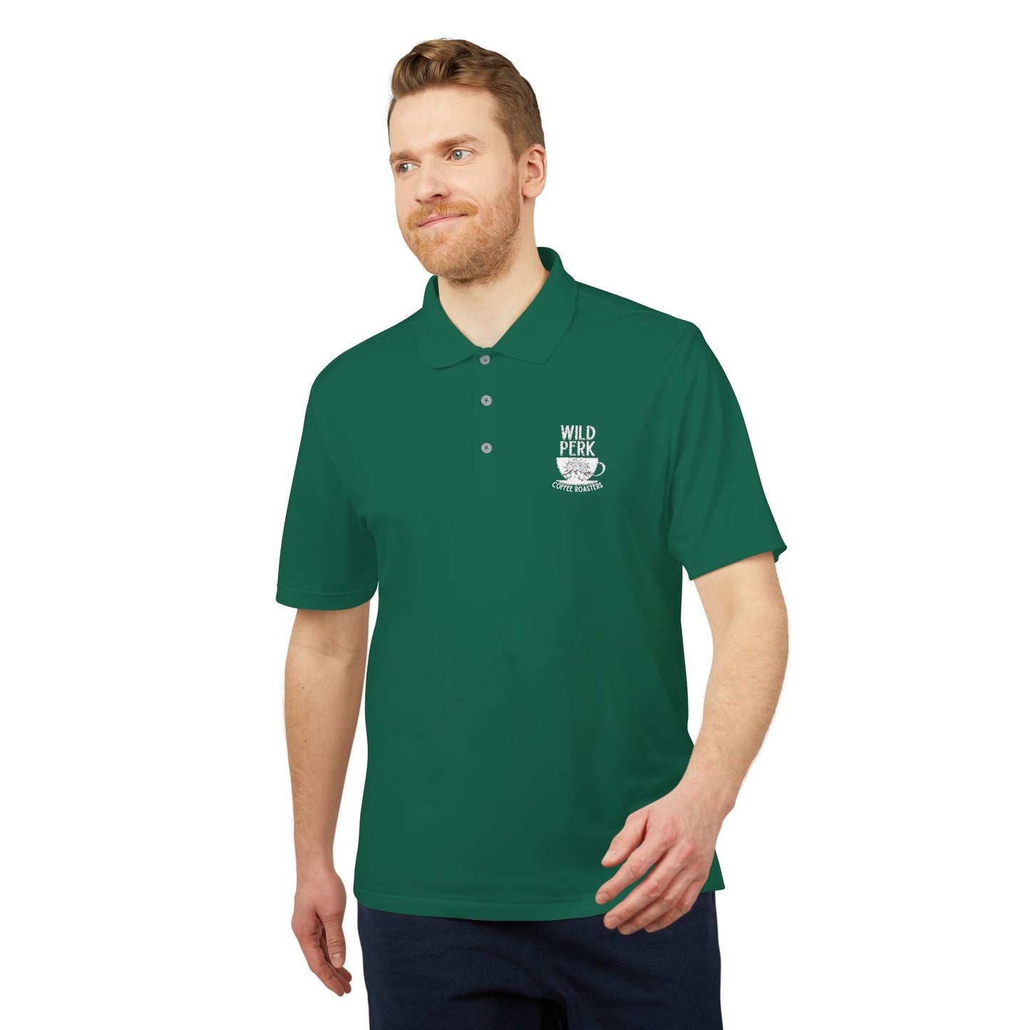 Wild Perk - Adidas Unisex Performance Polo (White Embroidery)