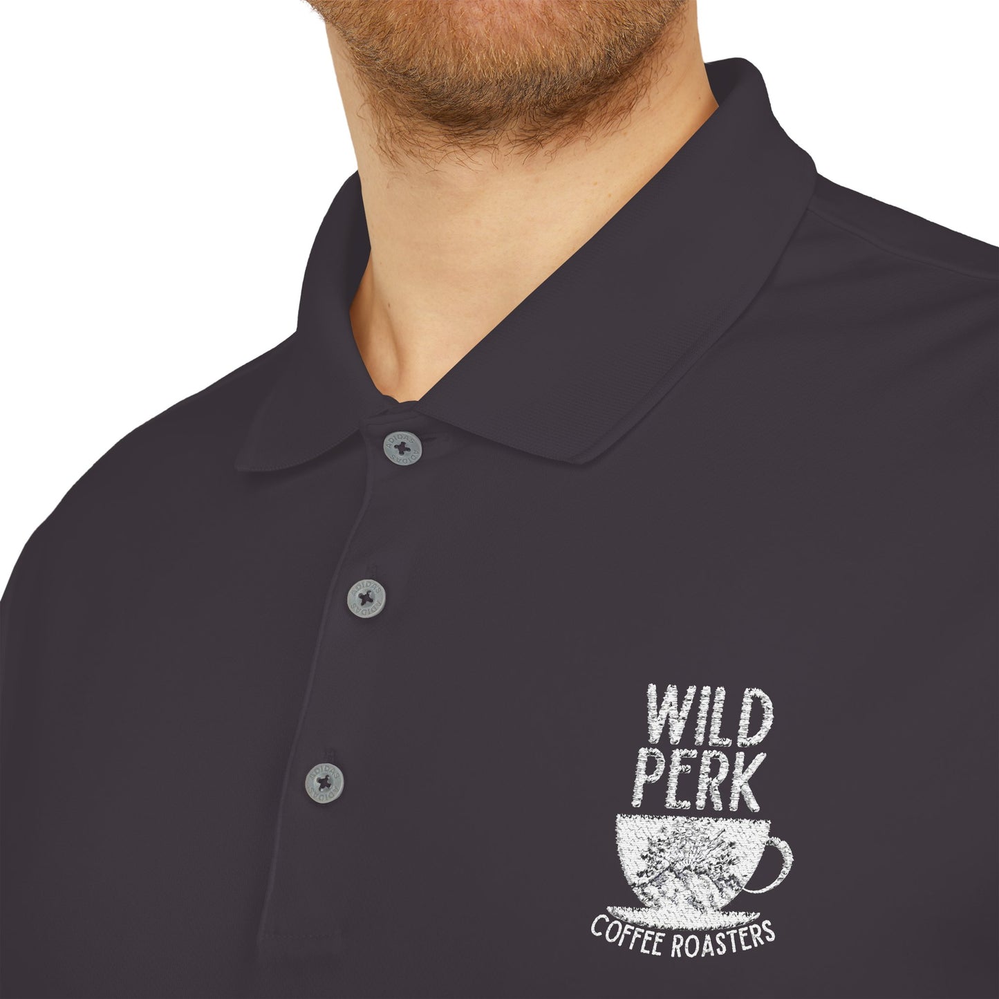 Wild Perk - Adidas Unisex Performance Polo (White Embroidery)