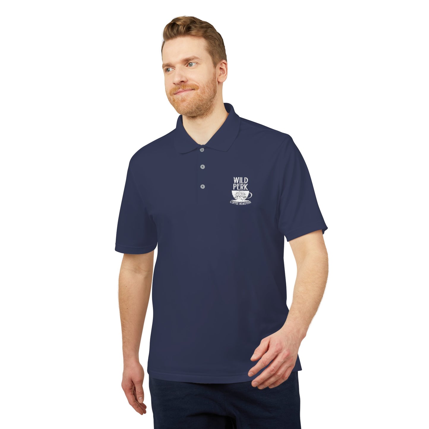 Wild Perk - Adidas Unisex Performance Polo (White Embroidery)