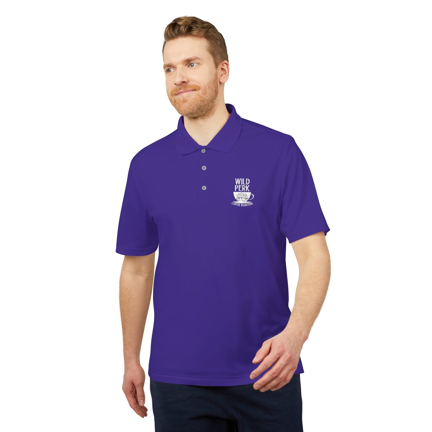 Wild Perk - Adidas Unisex Performance Polo (White Embroidery)