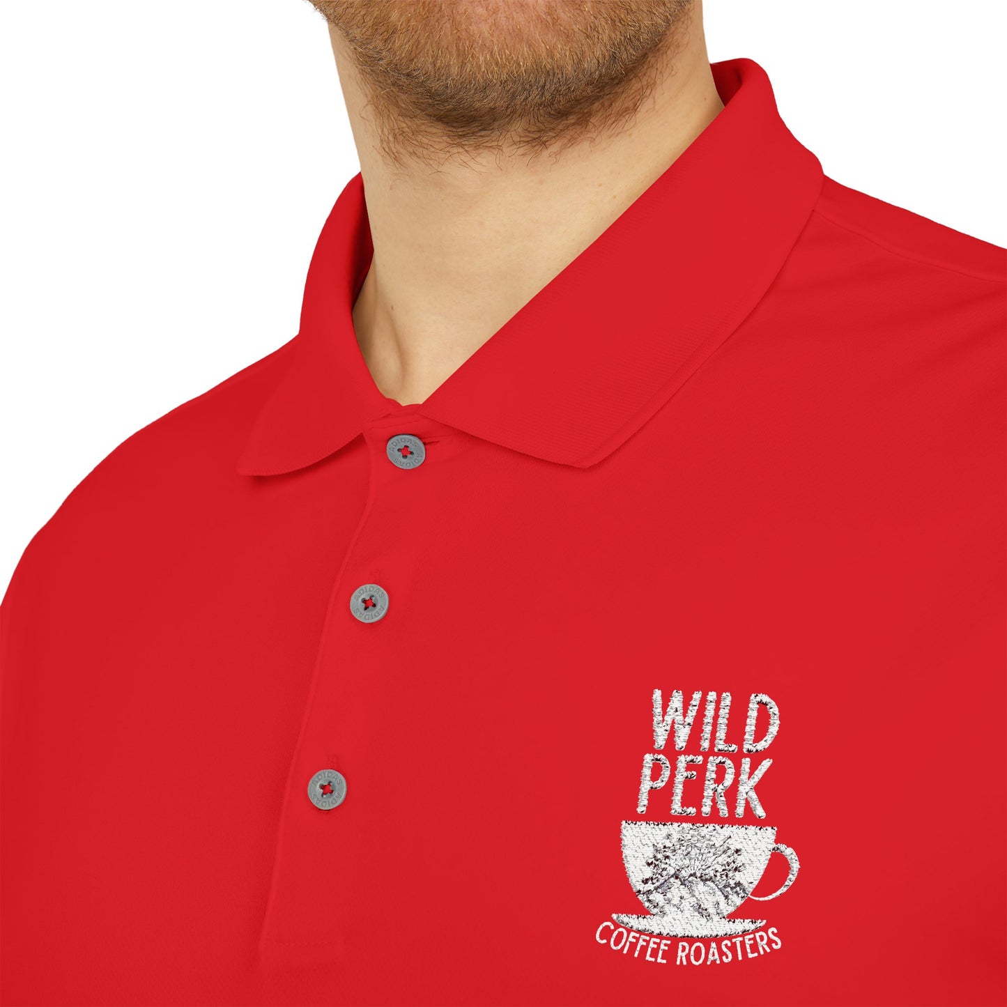 Wild Perk - Adidas Unisex Performance Polo (White Embroidery)